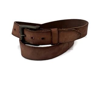 NPET Full Grain Leather Belt Vintage Style Size 44 Brown 1.5” Wide (Fits 43-48)